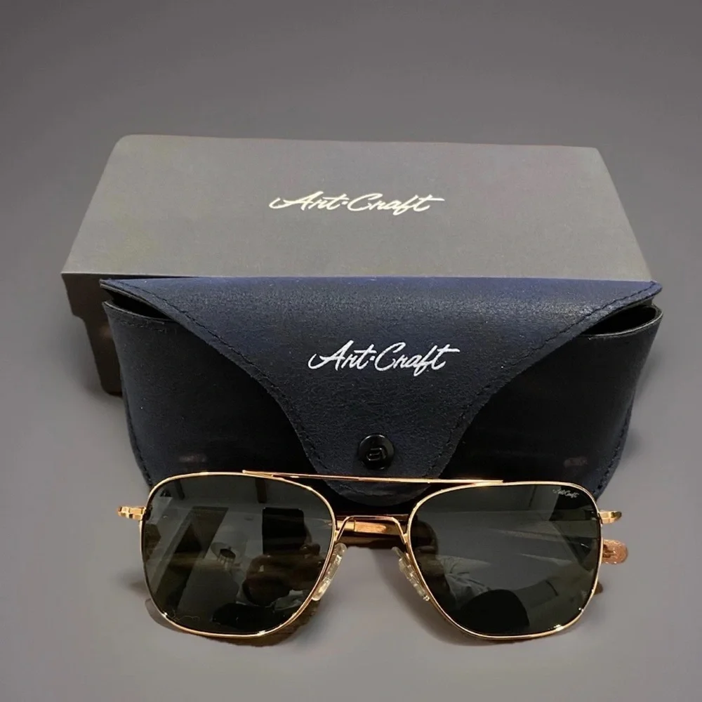 Art + Craft AC354 Sunglasses Rose Gold Admiral Grey Lenses New In A Box Men